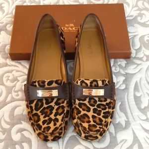 Coach Fredrica Leopard Haircalf Loafers